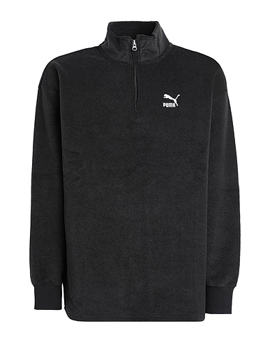 PUMA Φούτερ CLASSICS Fleece Half Zip Γκρι ανθρακί 74% Πολυεστέρας, 26% Βισκόζη