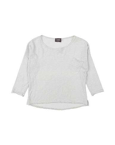 TOCOTO VINTAGE T-Shirt Hellgrau 100% Baumwolle