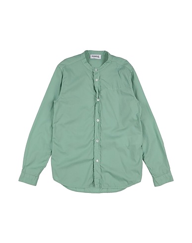 DONDUP Solid colour shirt Light green 100% Cotton