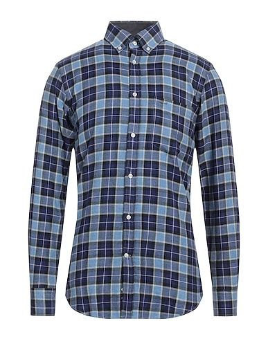 PAUL & SHARK Checked shirt Light blue 100% Cotton