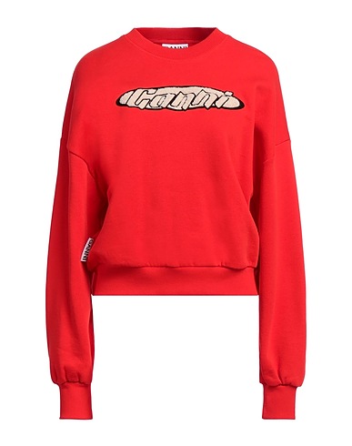 GANNI Sweatshirt Tomato red 100% Organic cotton