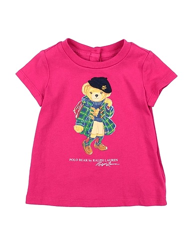 POLO RALPH LAUREN T-shirt Polo Bear Cotton Jersey Tee
 Fucsia 100% Cotone
