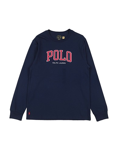 POLO RALPH LAUREN T-shirt Logo Cotton Jersey Long-Sleeve Tee
 Blu navy 100% Cotone