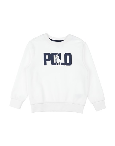 POLO RALPH LAUREN Sweatshirt Big Pony Logo Double-Knit Sweatshirt  White 75% Cotton, 25% Polyester