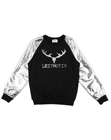 LEITMOTIV Sweatshirt Black 100% Cotton