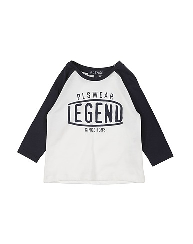 PLEASE T-shirt Bianco 100% Cotone