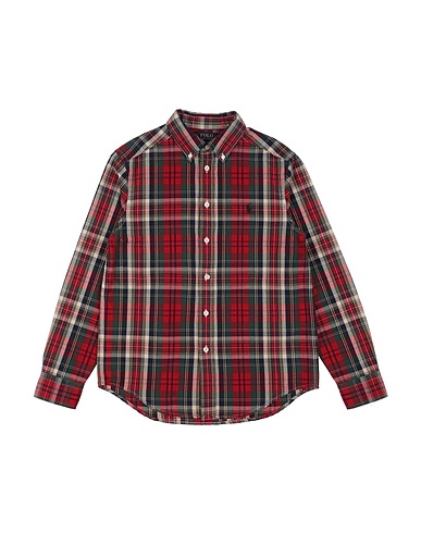 POLO RALPH LAUREN Patterned shirt Plaid Brushed Cotton Oxford Shirt
 Red 100% Cotton