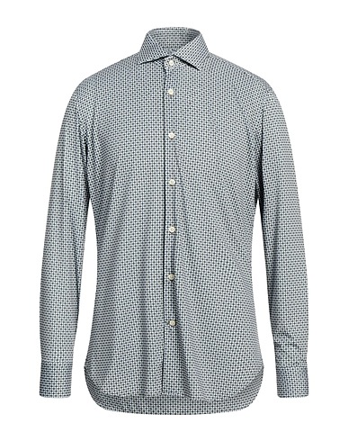 CALIBAN Patterned shirt Mustard 86% Polyester, 14% Elastane