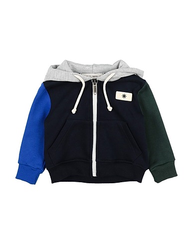MANUEL RITZ Hooded sweatshirt Midnight blue 100% Cotton