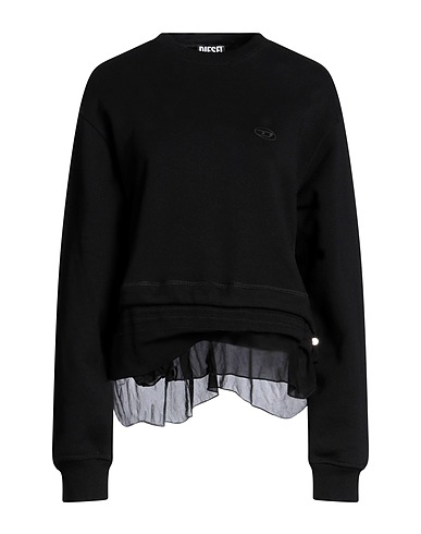 DIESEL Sweatshirt Black 100% Cotton, Elastane, Rayon