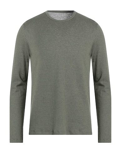 MAJESTIC FILATURES Basic T-Shirt Military green 70% Cotton, 30% Cashmere