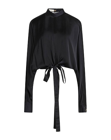 CEDRIC CHARLIER Top Blu notte 100% Cupro