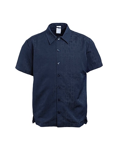 DAPPER DAN x PUMA Patterned shirt PUMA x DAPPER DAN Short Sleeve Shirt
 Navy blue 100% Polyester