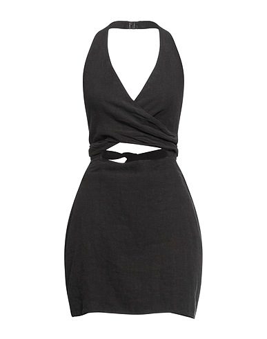 NATALIE ROLT Short dress Black 100% Linen