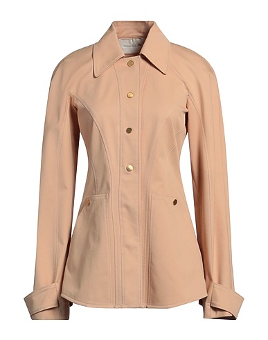CEDRIC CHARLIER Jacket Beige 97% Cotton, 3% Elastane
