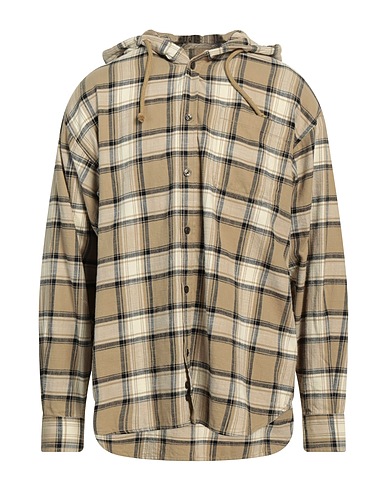 DIESEL Checked shirt Khaki 100% Cotton