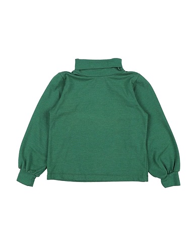 SIMPLE KIDS T-shirt Dark green 93% Cotton, 7% Elastane