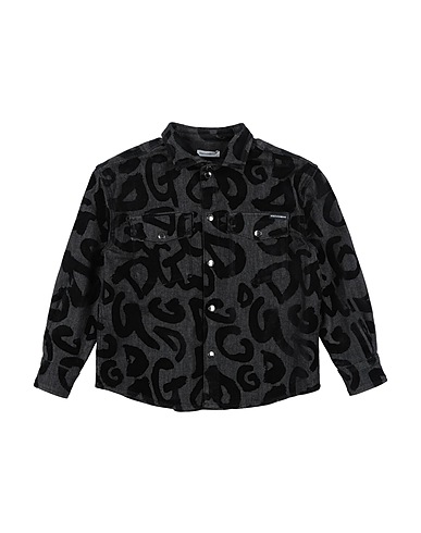 DOLCE&GABBANA Denim shirt Black 98% Cotton, 2% Elastane, Polyamide