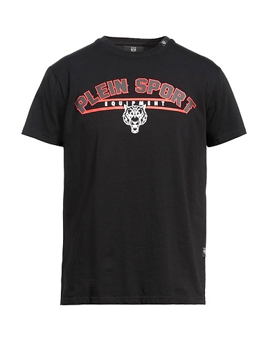 PLEIN SPORT T-shirt Black 95% Cotton, 5% Elastane