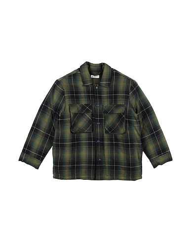 SIMPLE KIDS Coat VERDE MILITARE 100% Cotton