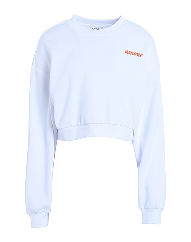 ONLY Sweatshirt White 60% Cotton, 40% Polyester
