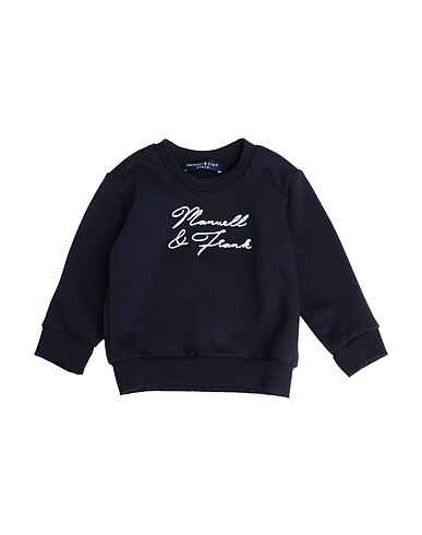 MANUELL & FRANK Sweatshirt Midnight blue 90% Cotton, 10% Elastane