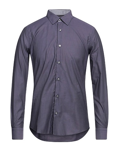PAL ZILERI Solid color shirt Purple 100% Cotton