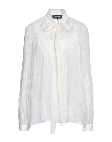 ROCHAS Shirts & blouses with bow Ivory 97% Silk, 3% Recycled polyester