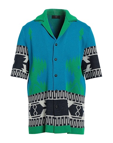 ALANUI Camicia fantasia Azzurro 100% Cotone