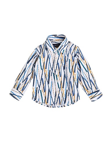 MANUELL & FRANK Patterned shirt White 100% Cotton