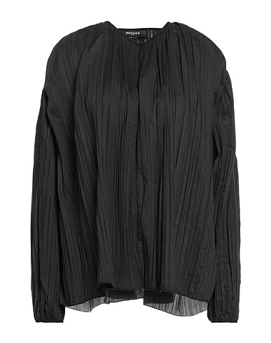 ROCHAS Top Black 67% Polyester, 33% Cotton