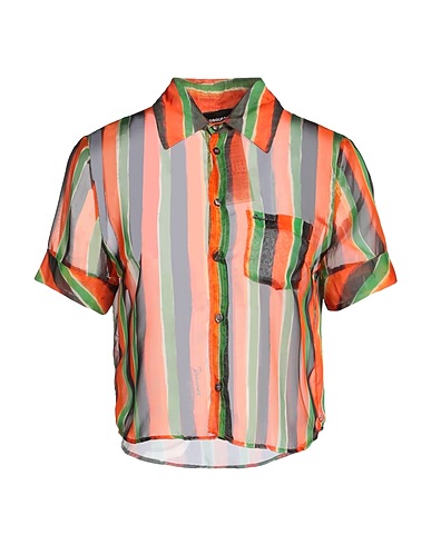 DSQUARED2 Striped shirt Orange 100% Polyester