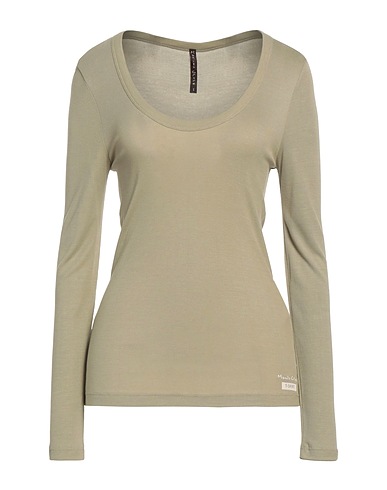 MANILA GRACE Basic T-Shirt Sage green 100% Viscose