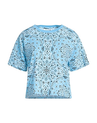 MOSCHINO T-shirt Sky blue 95% Cotton, 5% Elastane