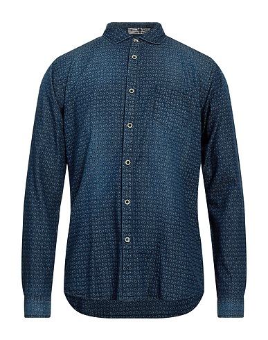 L.B.K. Patterned shirt Blue 100% Cotton
