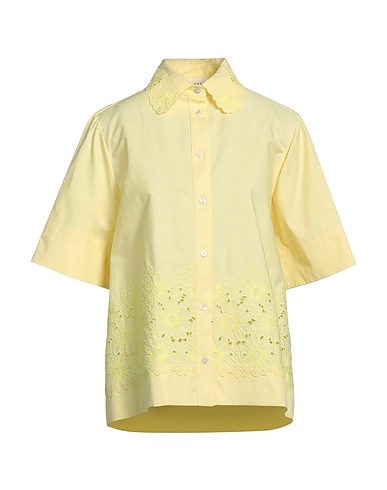 P.A.R.O.S.H. Solid colour shirts & blouses Pastel yellow 100% Cotton
