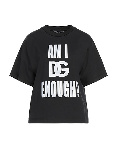 DOLCE&GABBANA T-shirt Nero 59% Cotone, 38% Poliammide, 3% Elastan