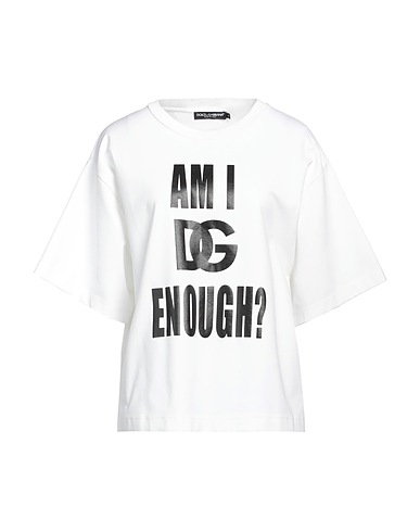 DOLCE&GABBANA T-Shirt Off white 59% Baumwolle, 38% Polyamid, 3% Elastan