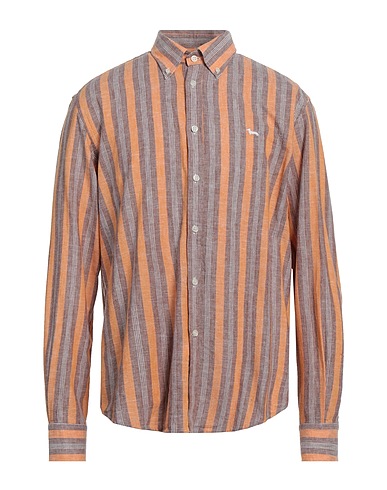 HARMONT & BLAINE Patterned shirt Orange 52% Cotton, 48% Linen