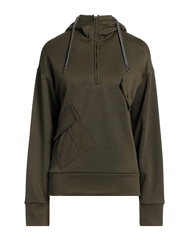 ELEVENTY Hooded sweatshirt Military green 57% Polyamide, 43% Cotton