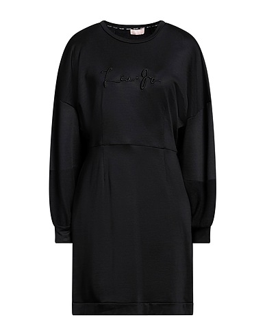 LIU •JO Short dress Black 67% Polyamide, 33% Cotton, Elastane