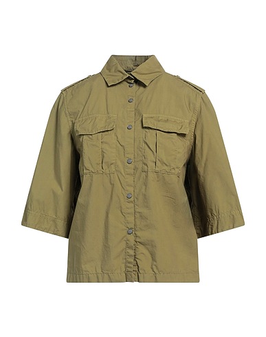 MR & MRS ITALY Solid colour shirts & blouses Military green 100% Cotton