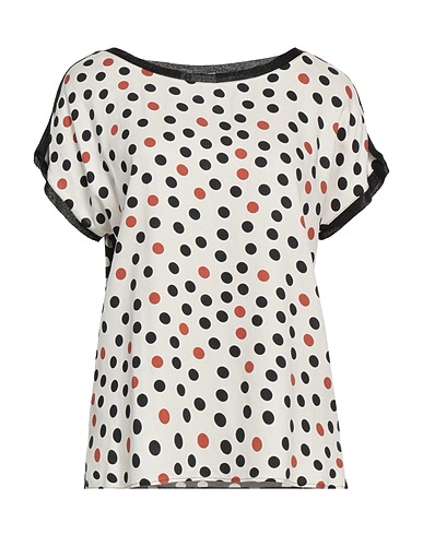 DIANA GALLESI Top White 100% Viscose, Polyamide, Metallic fiber