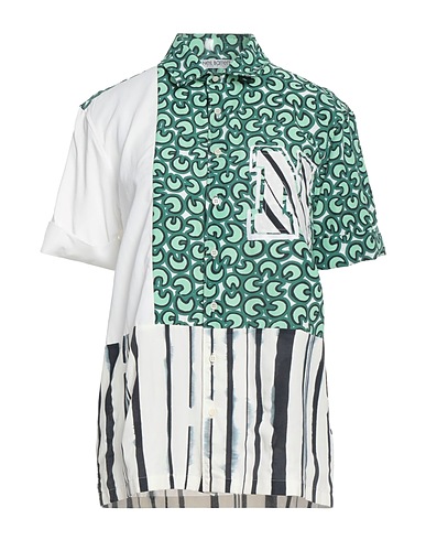 NEIL BARRETT Patterned shirts & blouses Green 65% Cupro, 35% Cotton