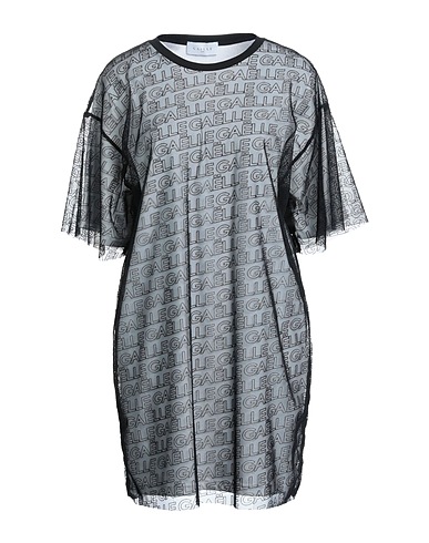 GAëLLE Paris Short dress Black 51% Polyamide, 49% Polyester