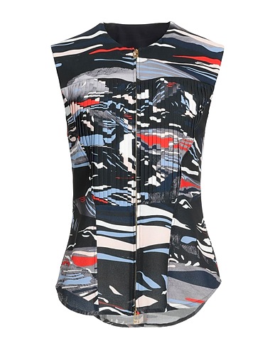 CEDRIC CHARLIER Waistcoat Navy blue 100% Polyester