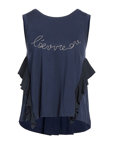 19.70 NINETEEN SEVENTY Vest Navy blue 100% Cotton, Polyester