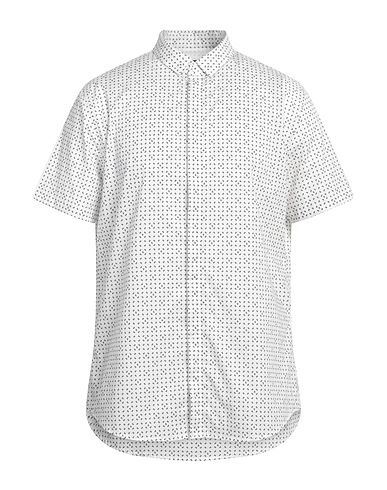 ARMANI EXCHANGE Patterned shirt White 97% Cotton, 3% Elastane