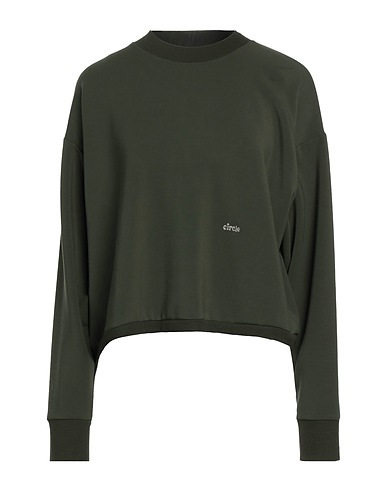 CIRCLE Sweatshirt Militärgrün 80% Modal, 11% Polyamid, 9% Elastan