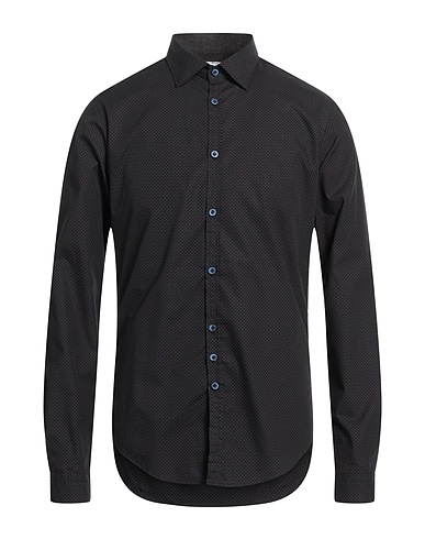 AGLINI Patterned shirt Black 100% Cotton